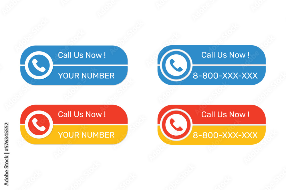 Obraz premium Phone call us now template. 