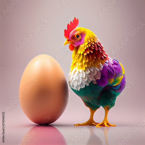 chicken and eggs Generate Ai © Dusica