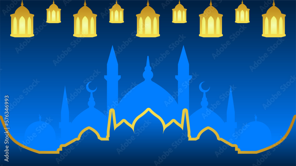 Ramadan background with lantern and star crescent for islamic design ...