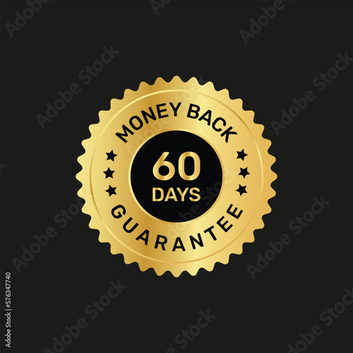 60 days money back guarantee sticker.
