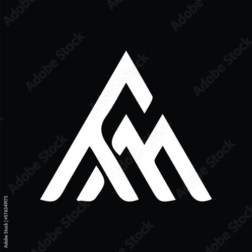 FM FM Logo Design, Creative Minimal Letter FM FM Monogram

