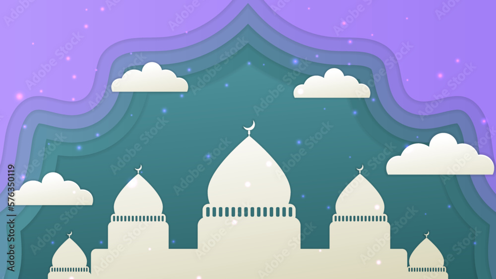 Modern Mubarak Islamic Vector Background for Ramadan Celebration