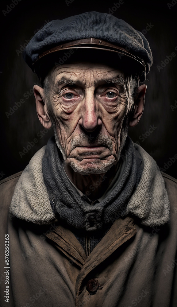 A elderly man portrait - Ai generative A elderly man portrait - Ai generative