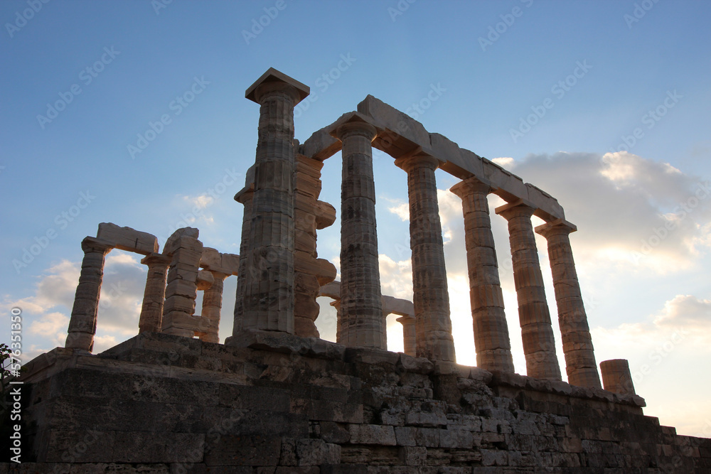Temple Of Poseidon In Cape Sounion, Greece. Temple Of Poseidon In Cape Sounion, Greece.