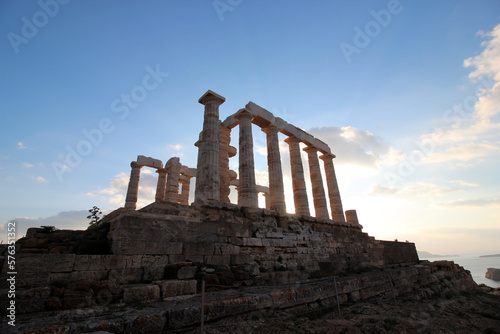 Temple Of Poseidon In Cape Sounion, Greece.