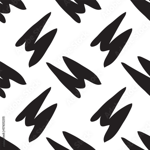 Seamless pattern with hand drawn shapes. Vector illustration