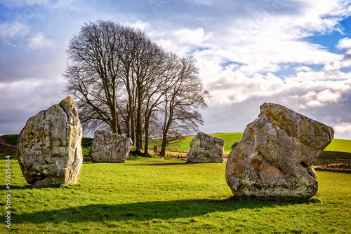 Avebury neolithic henge monument in England photo