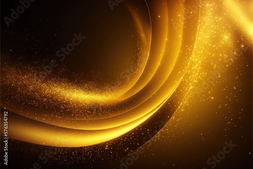 Abstract golden background with blur sparkle gold bokeh light effect