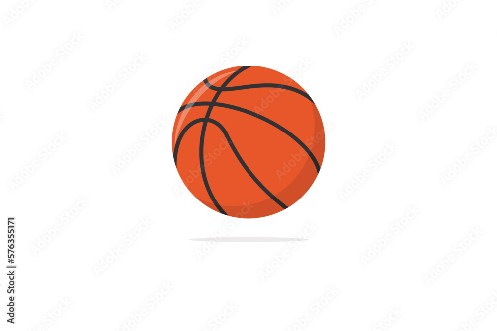 Basketball vector illustration isolated on white background.