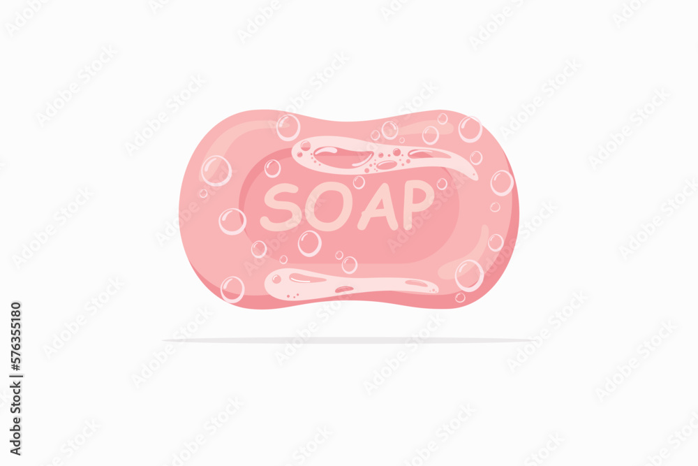 Bar Soap with foam isolated on white Bar Soap with foam isolated on white
