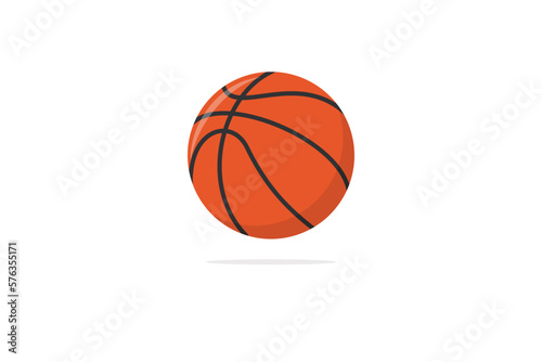 Basketball vector illustration isolated on white background.