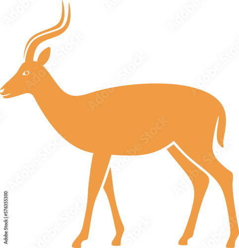 Antelope logo. Isolated antelope on white background