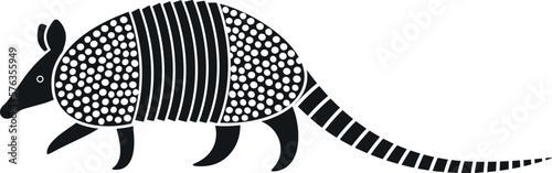 Armadillo logo. Isolated armadillo on white background