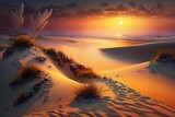 Beautiful image of Sunsets on the beach of the Baltic Sea (Generative AI)