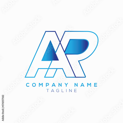 AR letter logo unique modern design logotype icon vector template