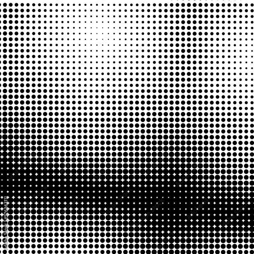 Black and white halftone background. Dot pattern design.