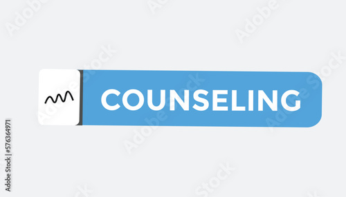 Counseling button web banner templates. Vector Illustration 