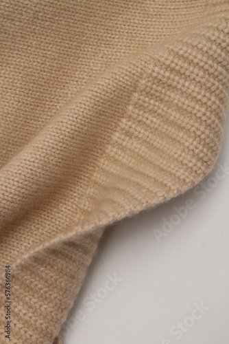 clothing detail, beige fabric close-up