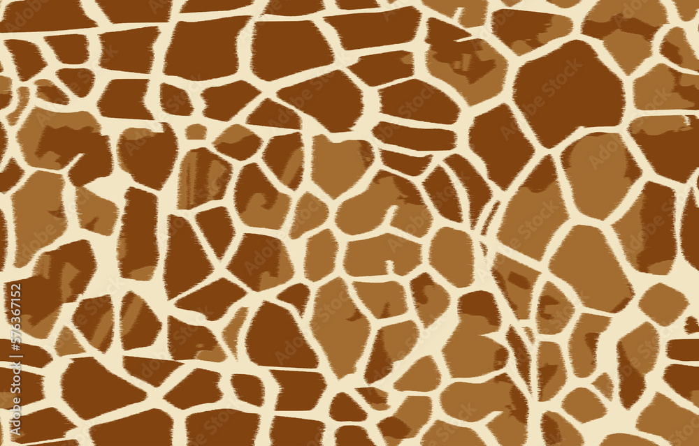 Naklejka premium Seamless Giraffe Print Wild Safari Animal Skin Seamless Repeating Pattern Tile