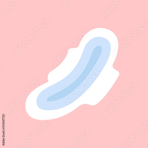 Sanitary woman pad. Personal hygiene product on pink background. Menstruation days. Women's hygiene.