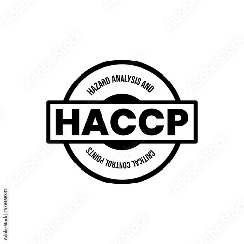 HACCP Hazard Analysis Critical Control Points Icon Label Badge Banner Design Vector