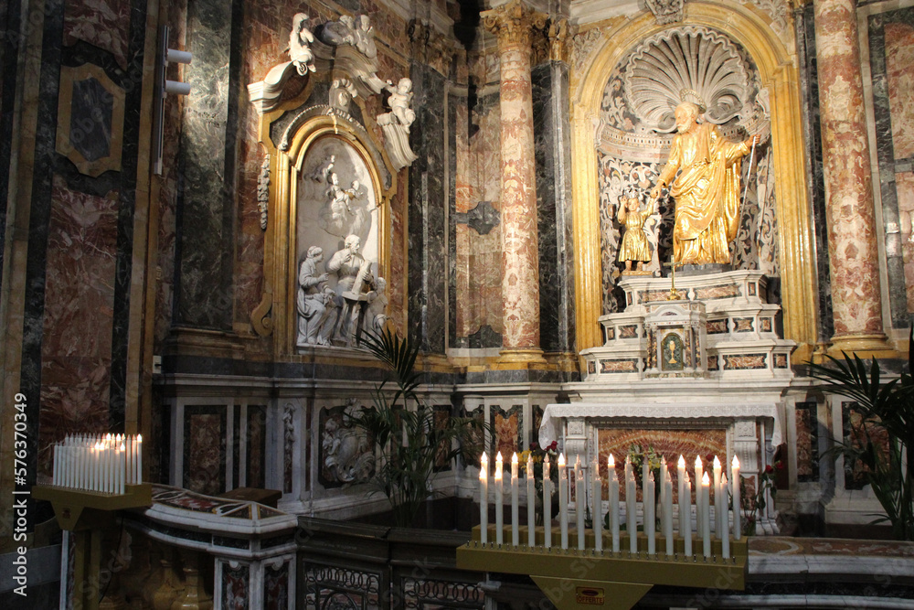 baroque church (san giuseppe dei teatini) in palermo in sicily (italy)
