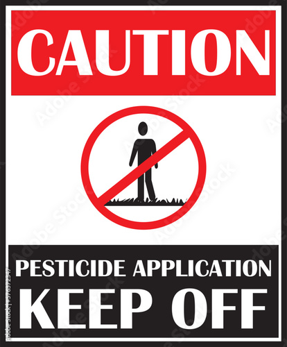 Pesticide application keep of sign vector