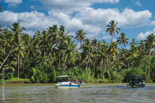 Backwater rideBackwater ride in the Poovar Island. in the Poovar Island. photo