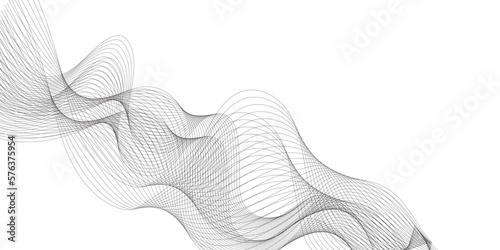 Abstract wave blend lines on transparent background. Design for banner, wallpaper, background and many more.
