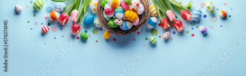 Photographie Watercolor easter eggs