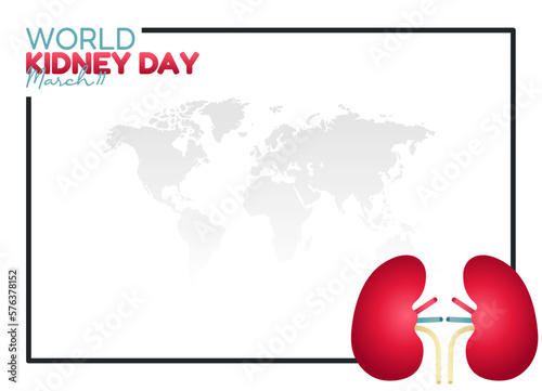 vector graphic of world kidney day good for world kidney day celebration. flat design. flyer design.flat illustration.