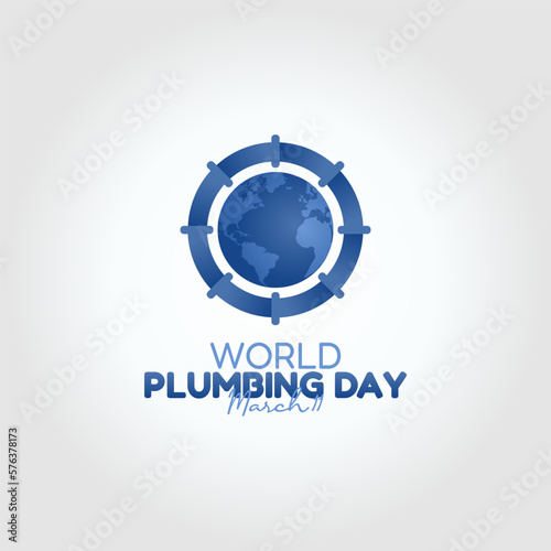 vector graphic of world plumbing day good for world plumbing day celebration. flat design. flyer design.flat illustration.