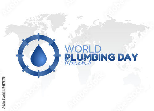 vector graphic of world plumbing day good for world plumbing day celebration. flat design. flyer design.flat illustration.