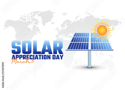 vector graphic of solar appreciation day good for solar appreciation day  celebration. flat design. flyer design.flat illustration.