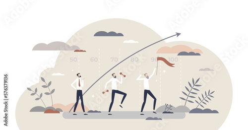 Longevity with body health and durability in elderly life tiny person concept, transparent background. Energy and happiness with healthy habits and daily workouts illustration. photo