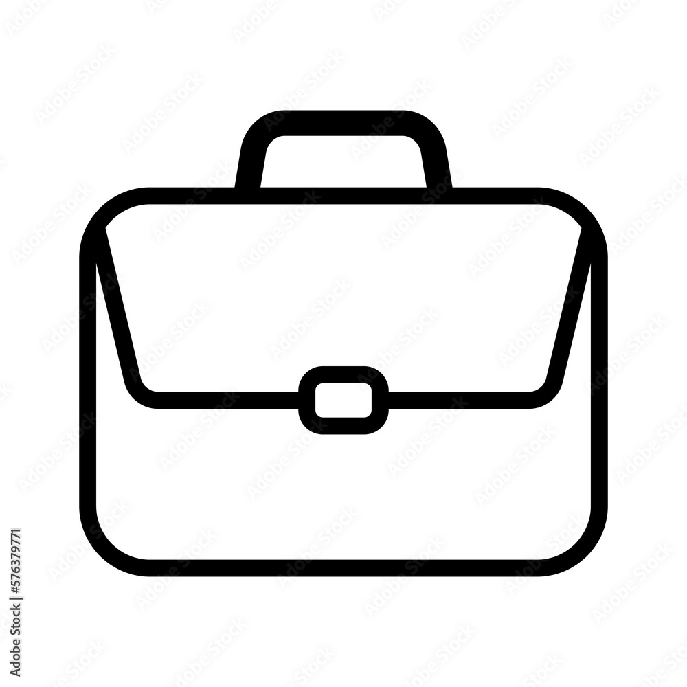 Briefcase icon. Business bag icon. Suitcase, portfolio symbol, linear style pictogram isolated on white. Briefcase icon. Business bag icon. Suitcase, portfolio symbol, linear style pictogram isolated on white.