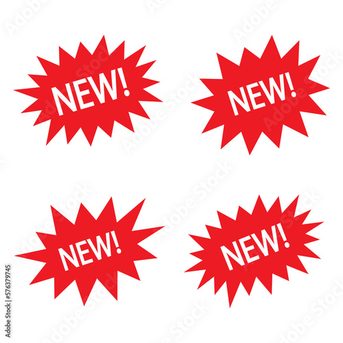 New red button, stamp set. New sale icon. New red labels.