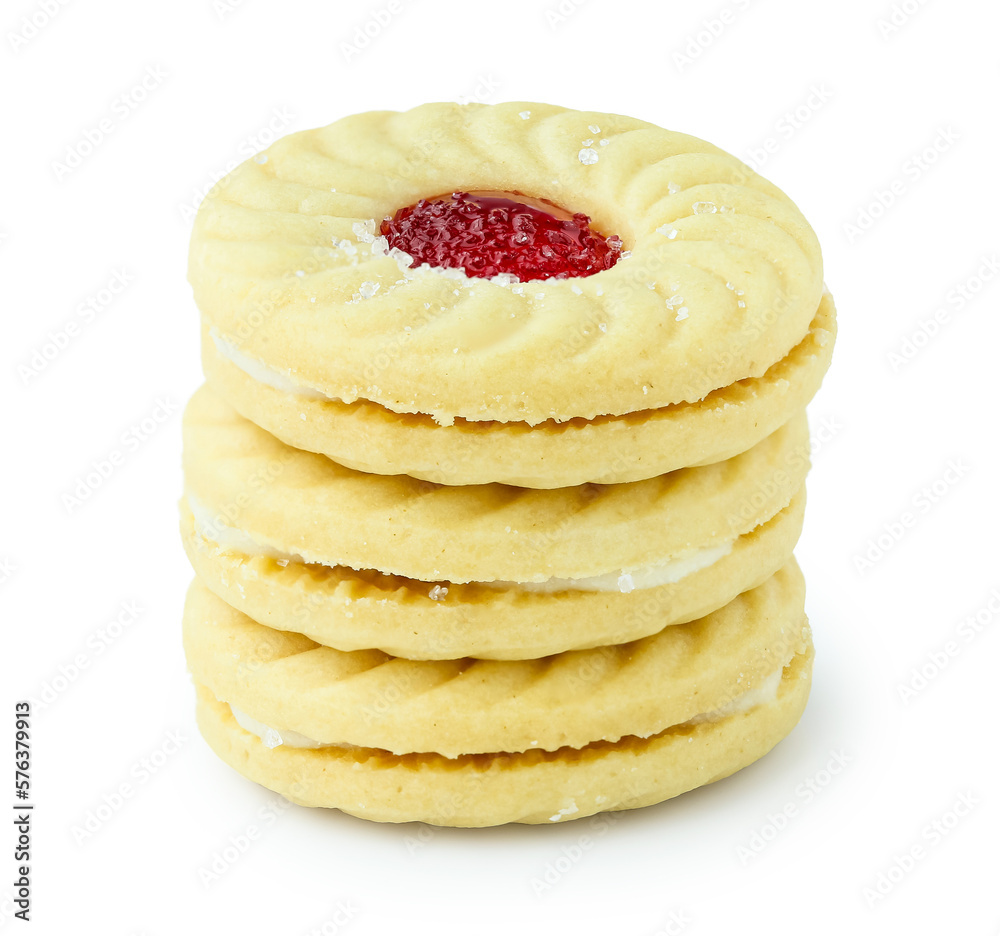 cracker sandwich isolated on white background cracker sandwich isolated on white background