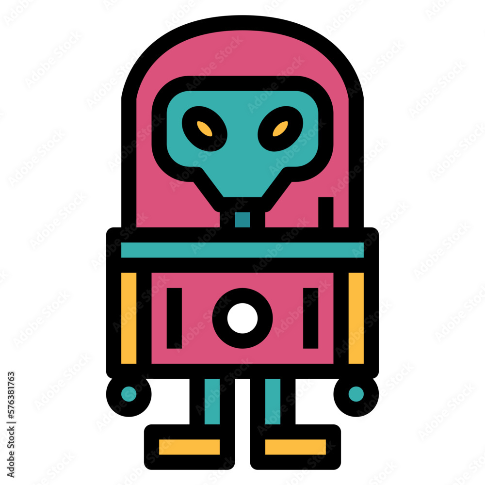 Fototapeta premium spacesuit filled outline icon style