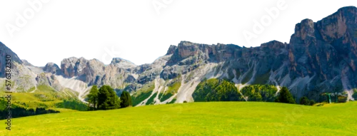 Panel kuchenny z motywem Mountains isolated on transparent background. PNG.