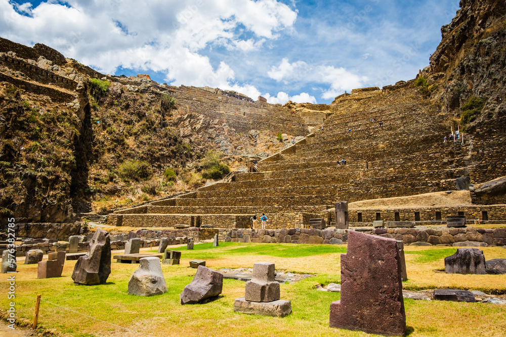 Ollantaytambo is a village in the Sacred Valley of south Peru andes ...