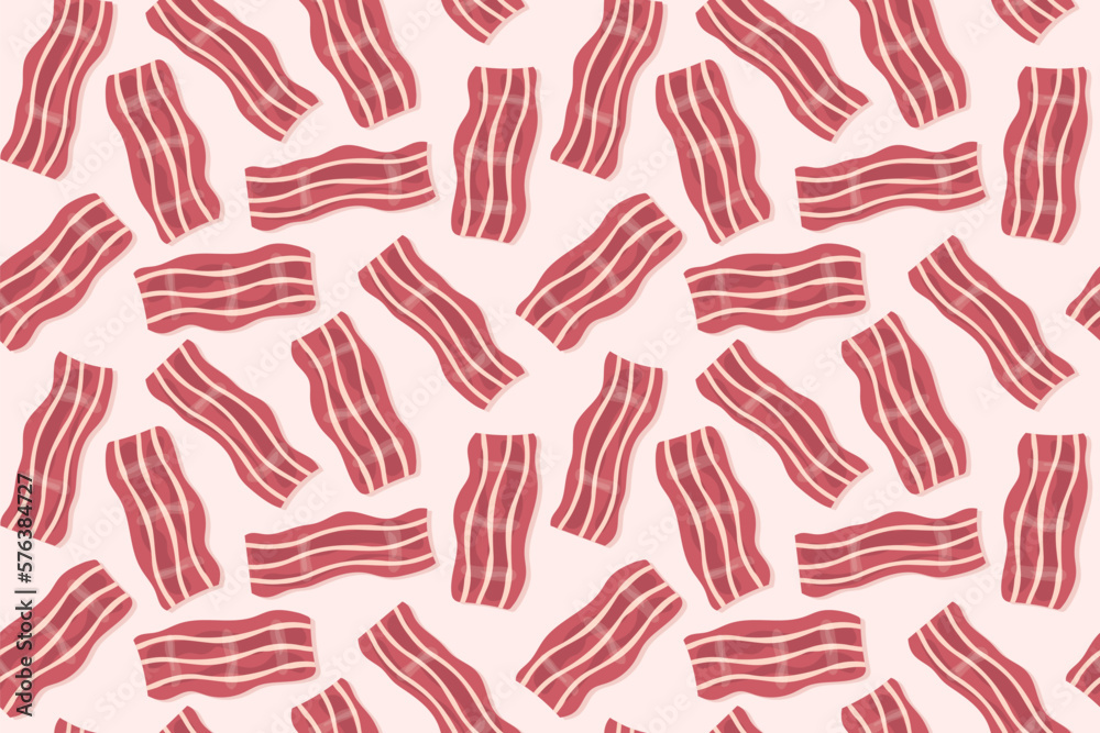 seamless pattern with crispy fried bacon- vector illustration seamless pattern with crispy fried bacon- vector illustration