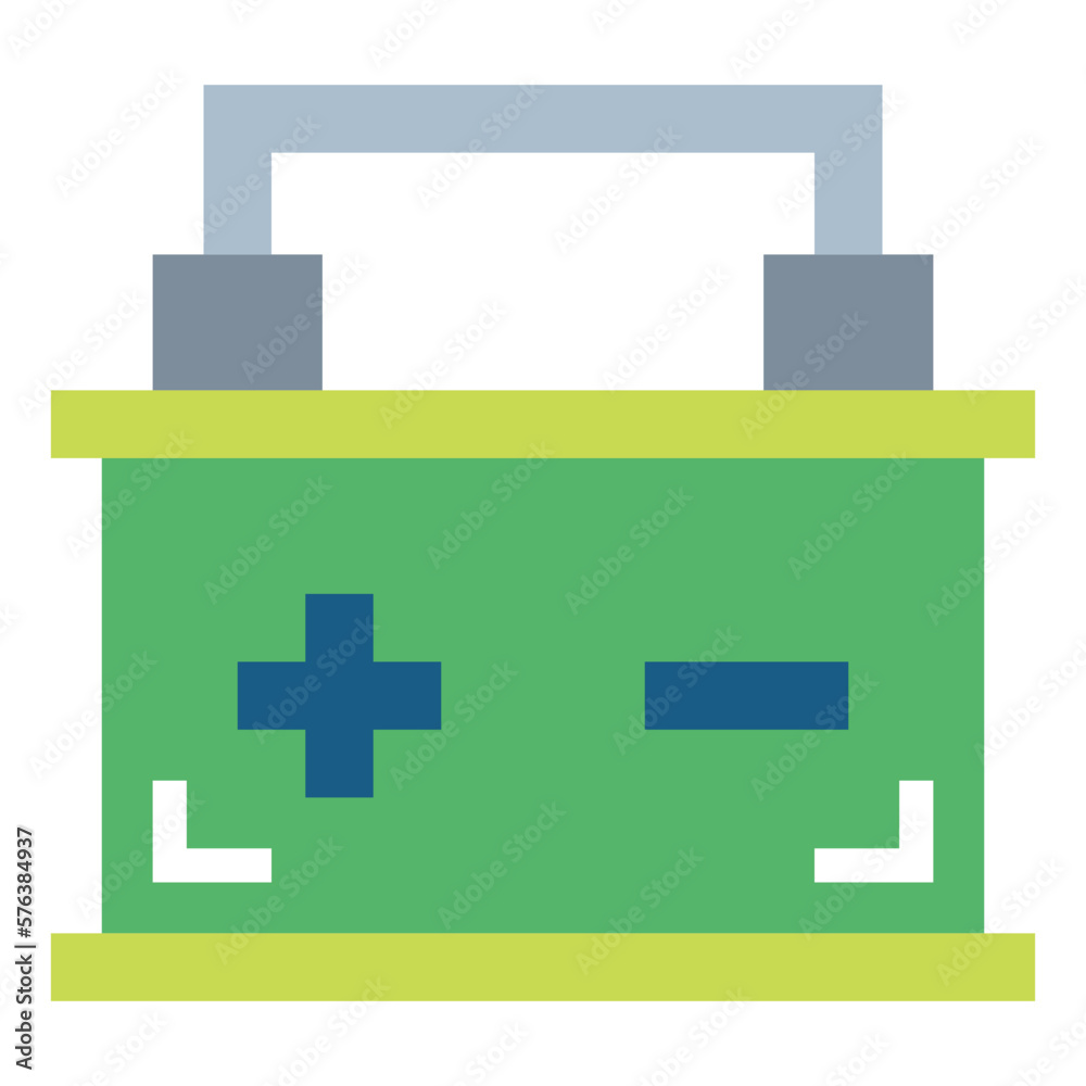 Obraz premium Battery flat icon style
