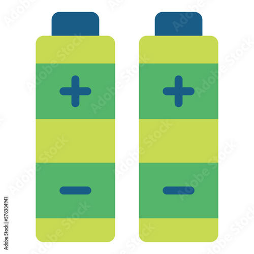 Battery flat icon style