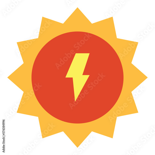 Sun flat icon style