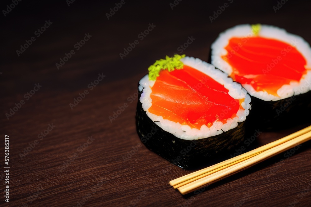 Delicious Sushi Roll with Fresh Seafood and Soy Sauce Dip - Japanese Cuisine Food Photography for Restaurants and Foodies Delicious Sushi Roll with Fresh Seafood and Soy Sauce Dip - Japanese Cuisine Food Photography for Restaurants and Foodies
