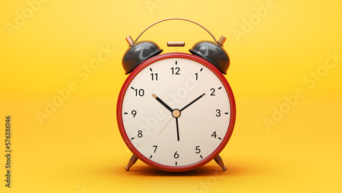 3d rendering of a colored alarm clock
