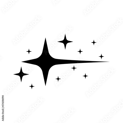 Sparkle icon vector. Stars sparkle illustration sign. Star symbol or logo.
