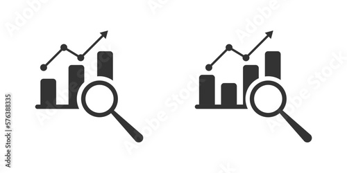 Market analysis icon. Vector illustration.