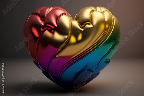 Rainbow heart, representing the spectrum of identities and expressions within the LGBTQ+ community photo